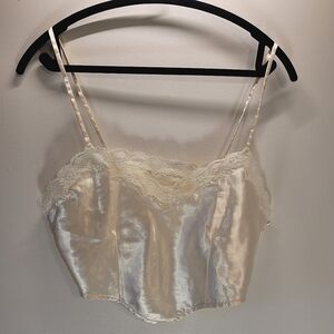 Vintage 80s Together satin lace trim cami - size 36m